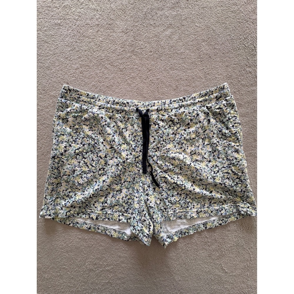 J Jill Floral Print Athletic Shorts Women's Medium Lounge